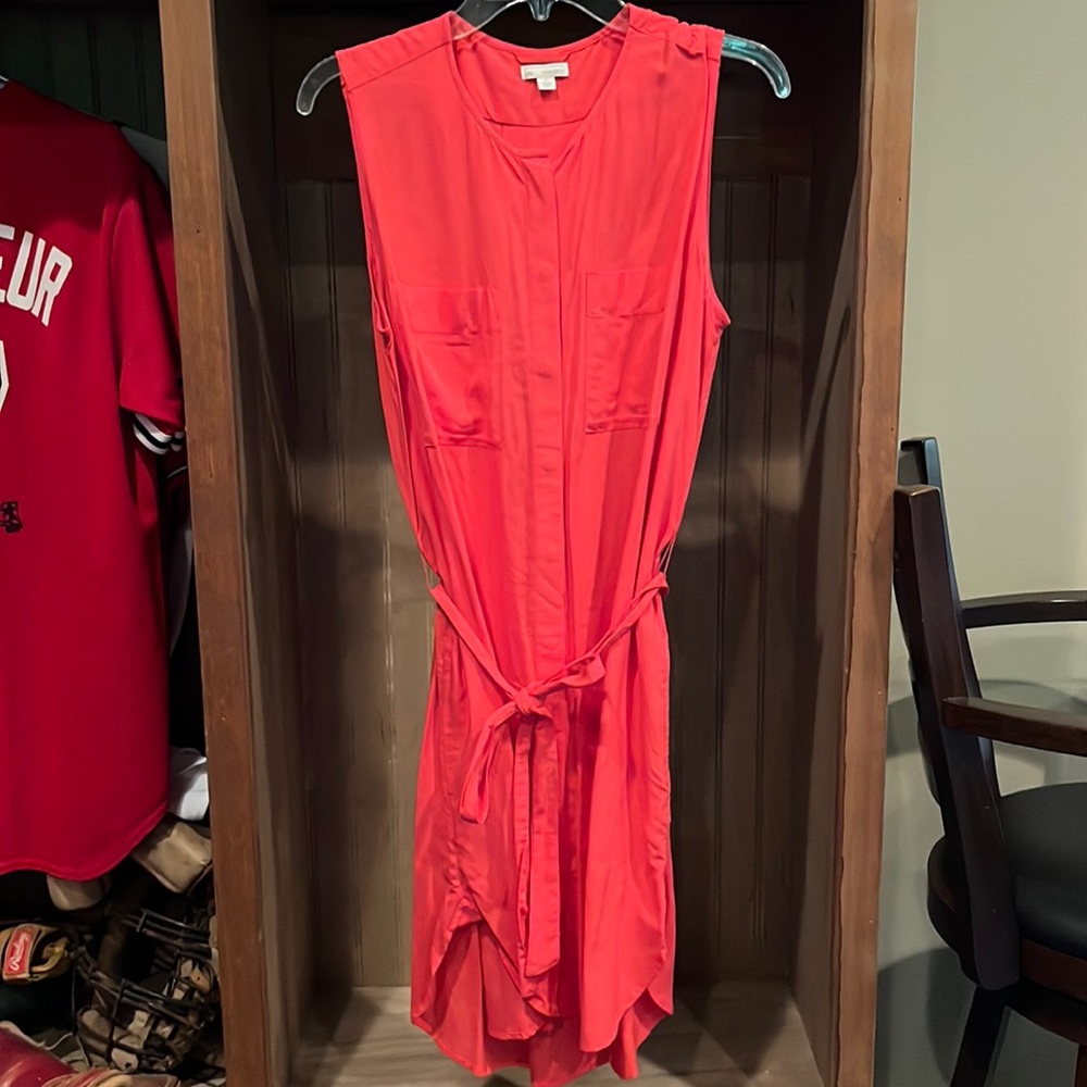 NWOT small coral Gap button down dress
